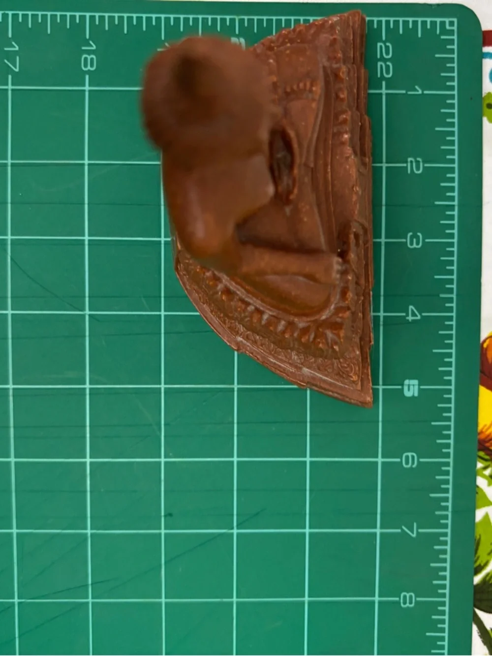 Vintage Brown Seated Buddha Sculpture - Picture 5 of 6